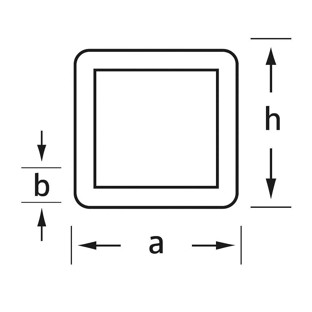 Tsingitud Nelikanttoru 60x60x2x6000 S235