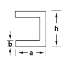 Al. U-profiil 20x20x2,0 L= 6m